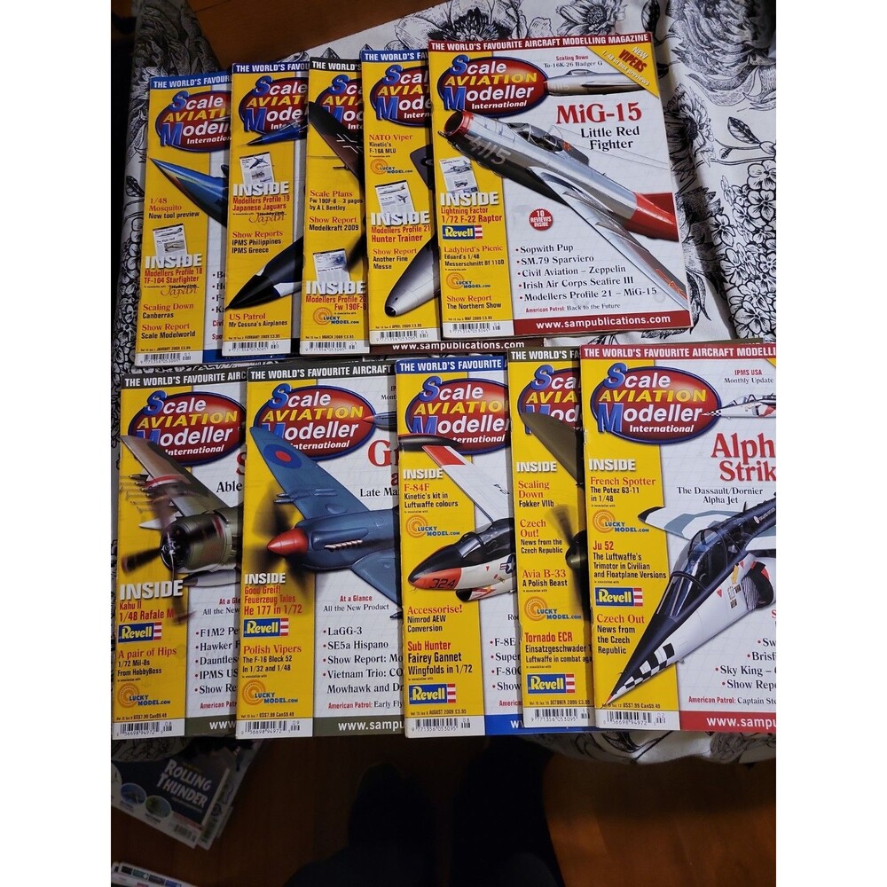 10 Issues of Scale Aviation Modeller International Magazine 2009 Aircraft Model